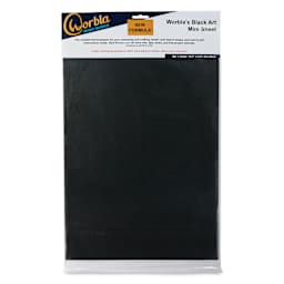 Worbla Black Art 2.0 Thermoplastic Sheet - Mini, 15-1/2" x 9-4/5" front of packaging