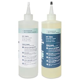Alumilite Enviroset 5 Minute Epoxy Glue - 32 oz - side of bottles
