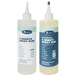 Alumilite Enviroset 5 Minute Epoxy Glue - 32 oz - front of bottles
