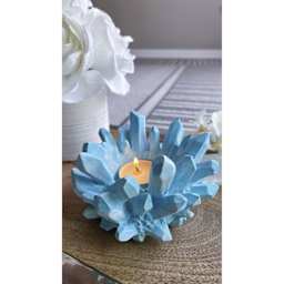 Alumilite Amazing HydroCast Starter Kit - finished crystal candle holder example