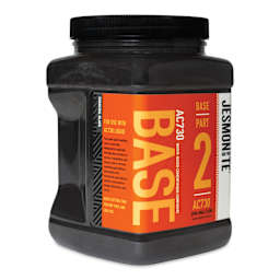 Jesmonite AC730 Micro-Concrete - Base, Charcoal Black, XS, 2.25 kg Jar left side of container
