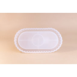 Jesmonite Silicone Tray Mold - Oval Fluted Tray out of packaging