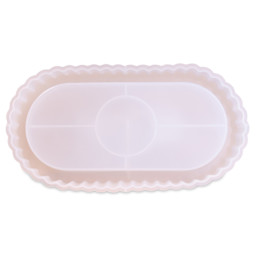 Jesmonite Silicone Tray Mold - Oval Fluted Tray
