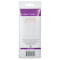 Sculpey Tools Jewelry Design Templates - Set of 6 back of packaging