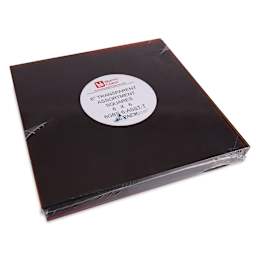 Oceanside Glass Fusible Glass Sheets - Transparent Colors, 6" x 6", Pkg of 6 (stacked and packaged)