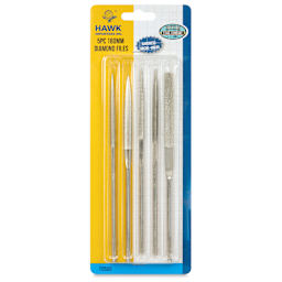 Hawk Diamond Files - Set of 5, Assorted Shapes, 180 mm front of packaging