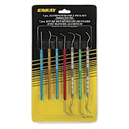 Enkay Dental Picks with Colored Handles - Set of 7 - front of packaging