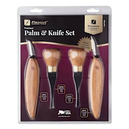 Flexcut Premium Beginner Palm & Knife Set front of packaging