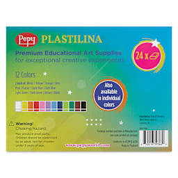 Pepy Plastilina Modeling Clay back of packaging