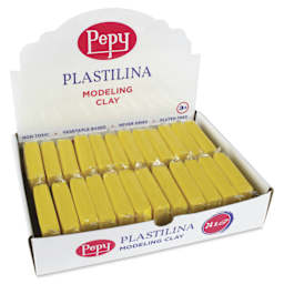 Pepy Plastilina Modeling Clay - Yellow, 1.4 oz, Pkg of 24