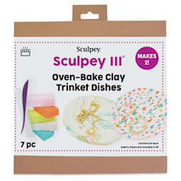 Sculpey III Oven Bake Clay Trinket Dishes Kit front of packaging