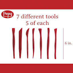 Pepy Clay Tools - Set of 35 - 7 different tool 5 of each, and length