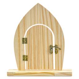 Craft Medley Wood Fairy Door, showing door hinges and lock