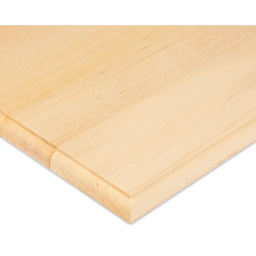 Foggy Bottom Woodworks Basswood Plaque - Rectangle, 6" x 8" close up of edge
