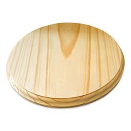 Foggy Bottom Woodworks Pine Plaque - Circle, 8" angled view