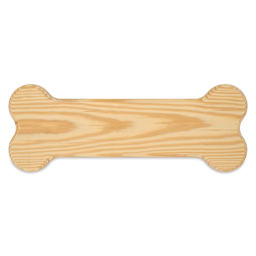 Foggy Bottom Woodworks Pine Signboard - Dogbone, close-up
