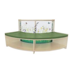 Whitney Brothers Nature View Sofa - Curved In, 24-1/4"H x 54"W x 17"D