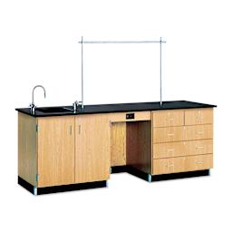 Diversified Spaces Instructor's Desk, front view of the 8 feet desk.  