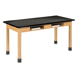 Compartment Lab Table, view of the ChemGuard top measuring 72" x 30" x 30".