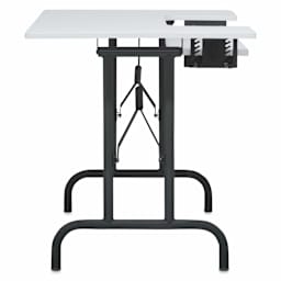 Studio Designs Folding Sewing Table - Charcoal/White, side of table