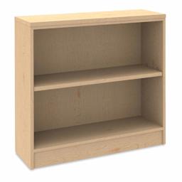 WB Mfg Single Sided Bookcase - 36" x 36" x 12", Wood, at an angle