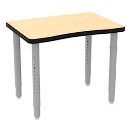 WB Mfg ELO Plymouth II Desk - Hardrock Maple Top, Medium, at an angle