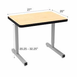 WB Mfg UNE-T Plymouth Desk - Hardrock Maple Top, dimensions