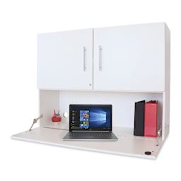 Whitney Brothers White Workstation Cabinet