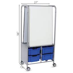 Gratnells MakerHub Cart - Silver with Royal Blue