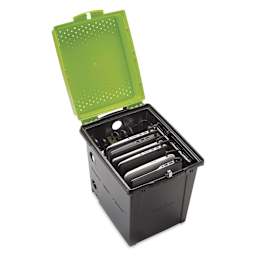 Copernicus Tech Tub Premium Charging Storage Box, raised lid (items inside tub not included)