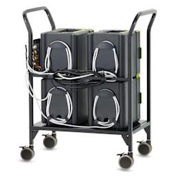 Copernicus Tech Tub2 Modular Charging & Storage Cart - 24-Device Cart, back of four tech tubs