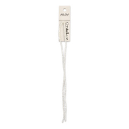 John Bead Crystal Lane Rondelle Bead Strands - White, Opaque, AB, 7"