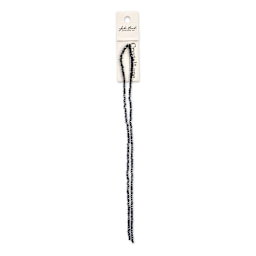 John Bead Crystal Lane Rondelle Bead Strands - Gunmetal, Opaque, 7"