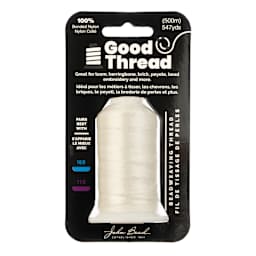 John Bead Good Nylon Beading Thread - Ivory, 547 yd Spool front of packaging