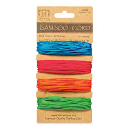 Hemptique Bamboo Cord Cards - Neon, Pkg of 4