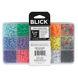 Blick Pony Bead Box - Set of 15 - back of packaging, top view