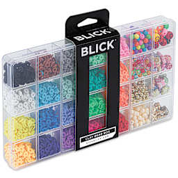 Blick Clay Bead Box - Set of 28 - front of packaging, angled