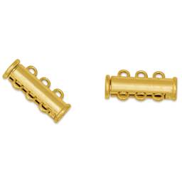 John Bead Beadwork Charms - Gold Tube, 3 Strands, Pkg of 2