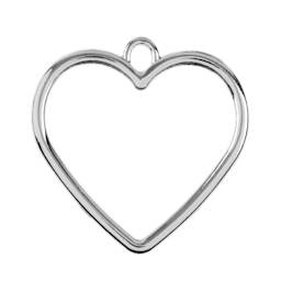 John Bead Beadwork Findings - Silver Heart