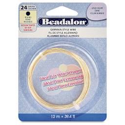 Beadalon German Style Wire - Gold, 24 Gauge, 0.020" x 39-2/5 ft