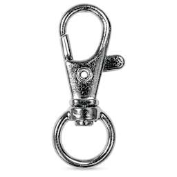 Craft Medley Key Ring Clips - Silver, 1.63", Pkg of 5