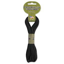 Pepperell Parachute 550 Cord - Black, 16 ft - front of packaging
