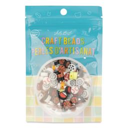 John Bead Craft Beads Clay Shapes - Sports Mix, Pkg of 120 - front of packaging