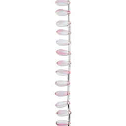 John Bead Crystal Lane DIY Glass Garden Bead Single Strand - Teardrops, Pink and Yellow