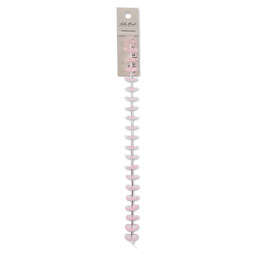 John Bead Crystal Lane DIY Glass Garden Bead Single Strand - Flower Caps, Opaque Pink front of packaging