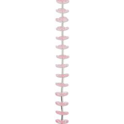 John Bead Crystal Lane DIY Glass Garden Bead Single Strand - Flower Caps, Opaque Pink close-up