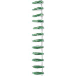 John Bead Crystal Lane DIY Glass Garden Bead Single Strand - Leaves, Opaque Green