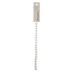 John Bead Crystal Lane DIY Glass Garden Bead Single Strand - Flower Caps, Opaque Green front of packaging