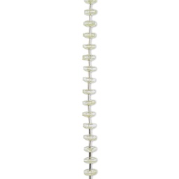 John Bead Crystal Lane DIY Glass Garden Bead Single Strand - Flower Caps, Opaque Green close-up