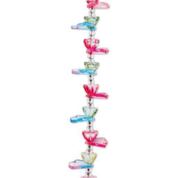 John Bead Crystal Lane DIY Glass Garden Bead Single Strand - Lotus and Leaves, Assorted Colors